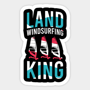 land windsurfing king / windsurfing gift idea / land windsurfing present Sticker